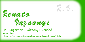 renato vazsonyi business card