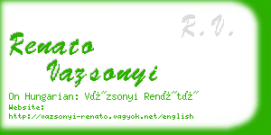 renato vazsonyi business card